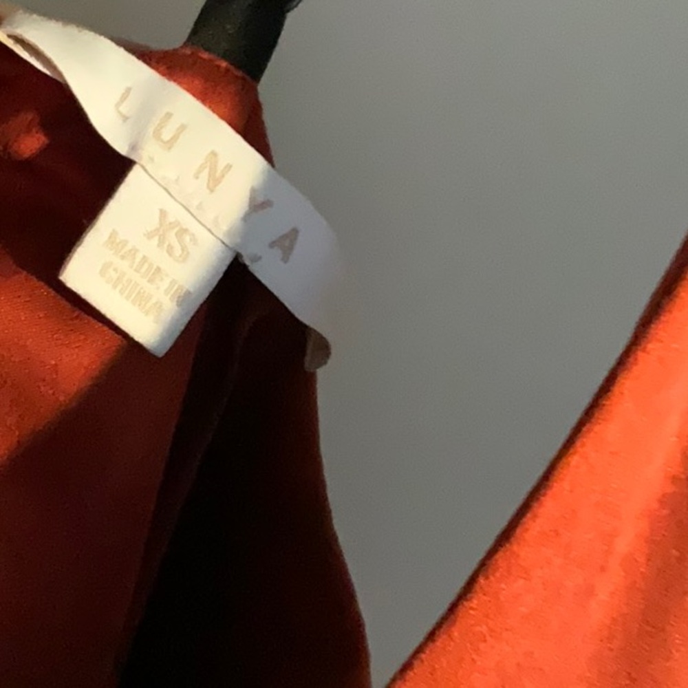 LUNYA red WASHABLE SILK SLIP DRESS XS red LUNYA silk slip dress